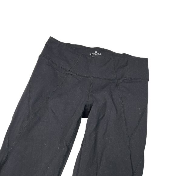 Athleta Plie Tight Mid Rise Full Length Leggings Black Gray Small - Picture 3 of 8